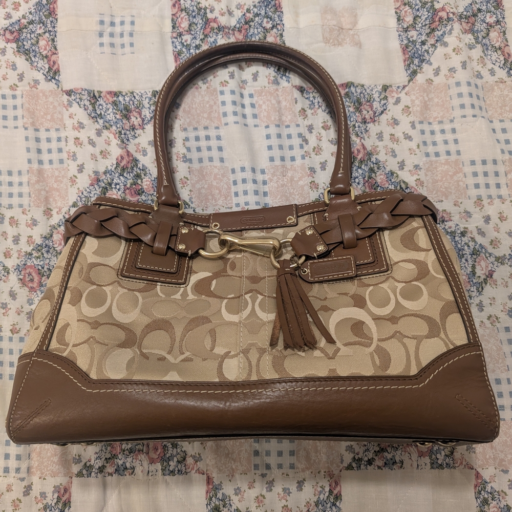 Brown and Tan Designer Handbag